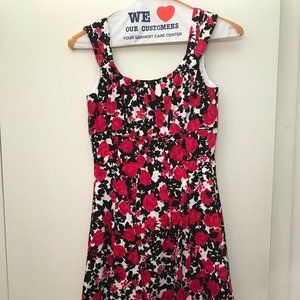 bold flower print dress